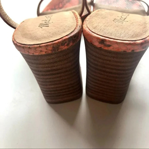 Madewell Sweet Tulip Snake Embossed Holly Leather Strappy Sandal Size 10 NIB - Picture 13 of 14